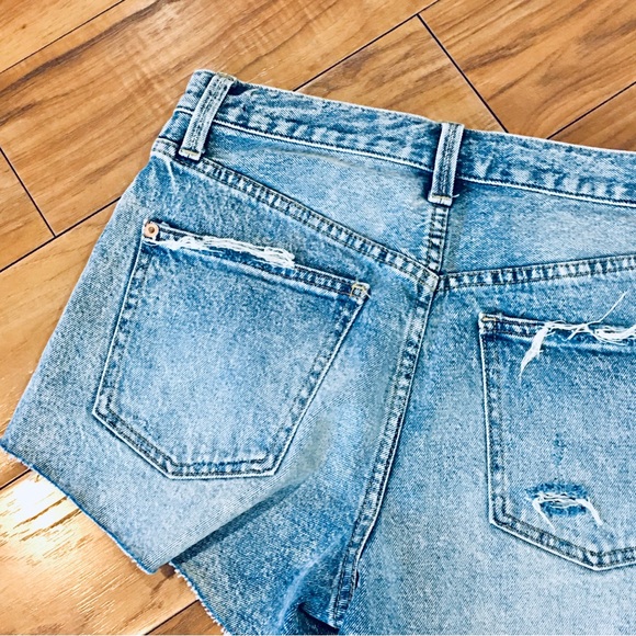 We the Free People button fly denim jean shorts stonewashed 4 summer dis… - Picture 5 of 7